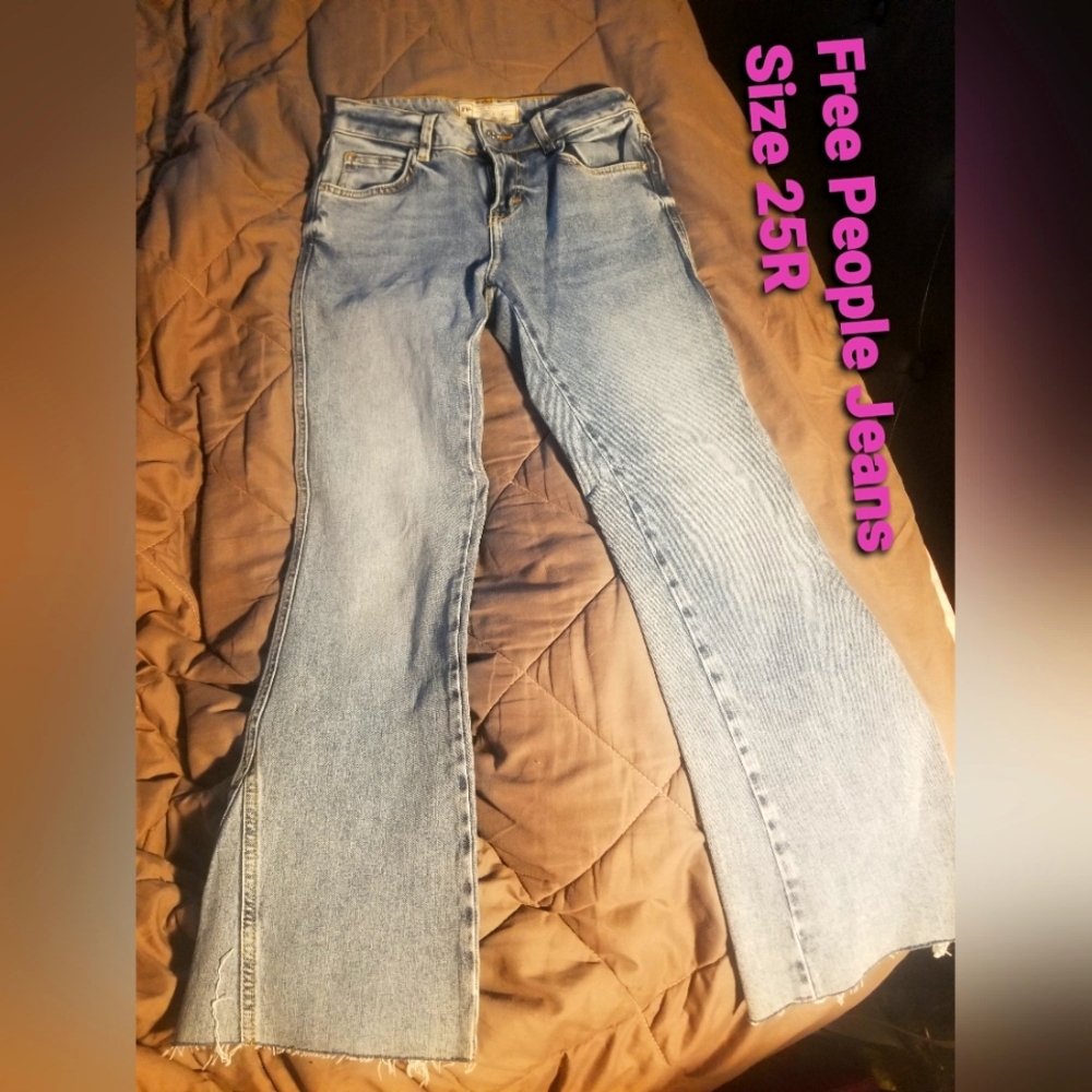 Free People Light Blue Flare Jeans